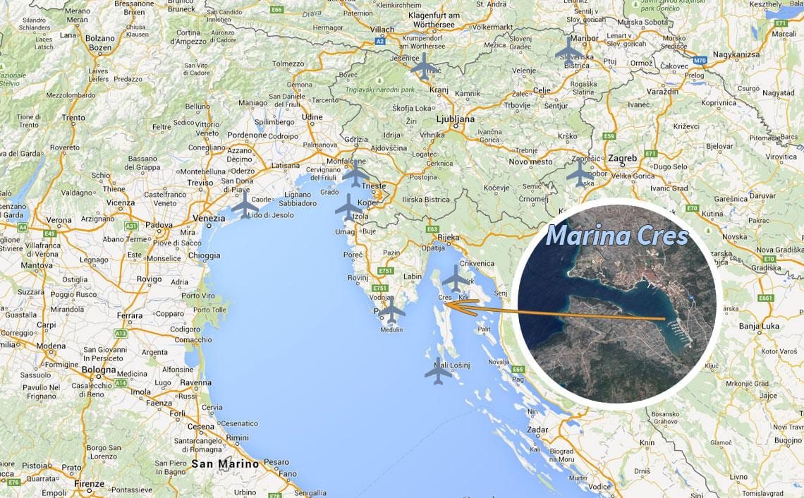 cres kartta kroatia