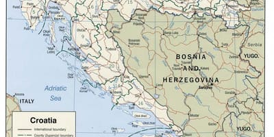 Kroatian venesatamat kartta