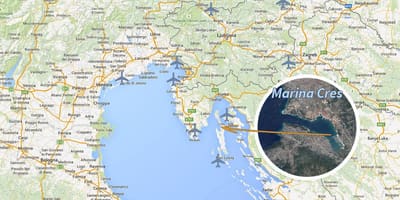 Cres kartta kroatia