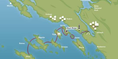 Kroatia kartta - Kartat Kroatia (Etelä-Euroopassa - Eurooppa)