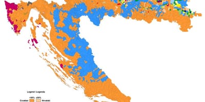 Kartta etnisten kartta kroatia