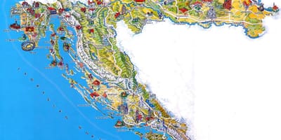 Kroatia paikkoja vierailla kartta