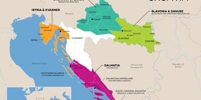 Kartta kroatian viinitilat