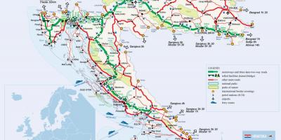 Kartta kroatian juna