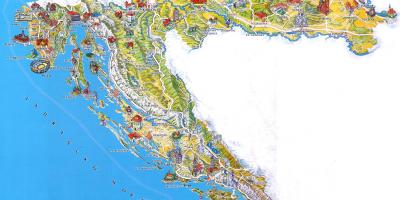 Kroatia nähtävyydet kartta