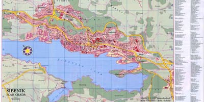 Kartta sibenik kroatia